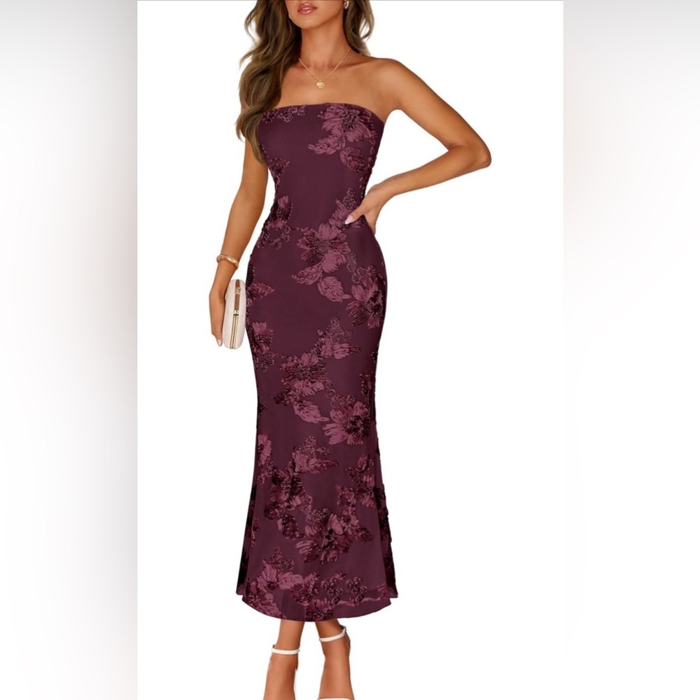 🆕Summer Mesh Tube Bodycon Formal Cocktail Long Dress